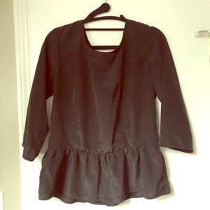 Black peplum shirt